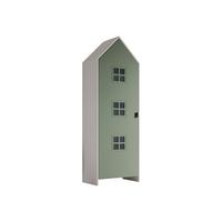 REGALSCHRANK Kania 58x37x171 MDF+Holzwerkstoff Weiß/Grün - Weiß/Grün, Holzwerkstoff (58/171/37cm) - 58aufmkessel