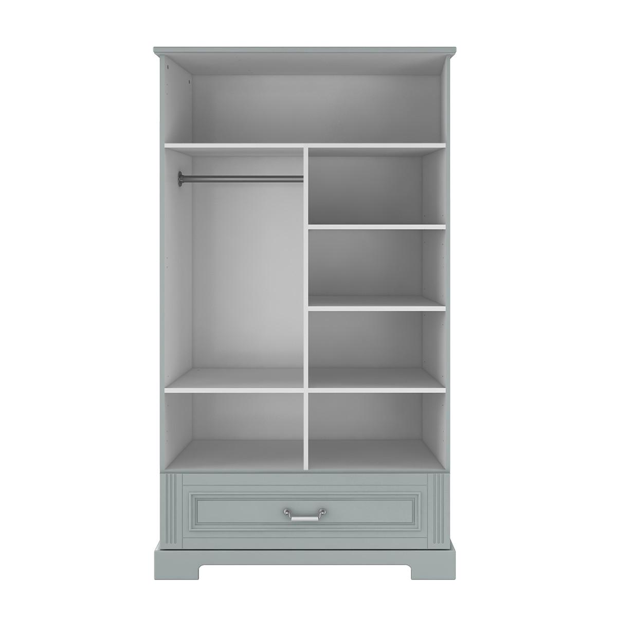 SCHRANK 2 Türen Grau - Grau, Holzwerkstoff (102/180/51cm) - Petits-meubles