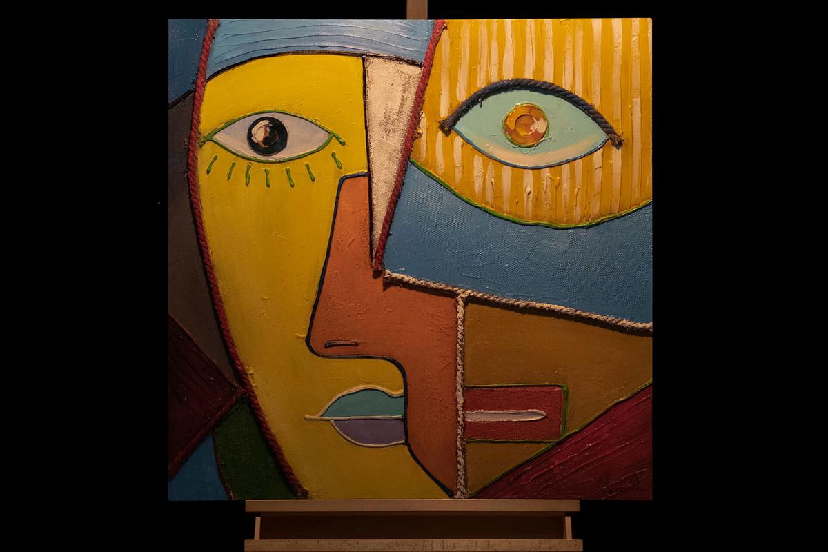 ACRYLBILD HANDGEMALT 80/80 cm - Multicolor, Holz/Textil (80/80cm) - KUNSTLOFT