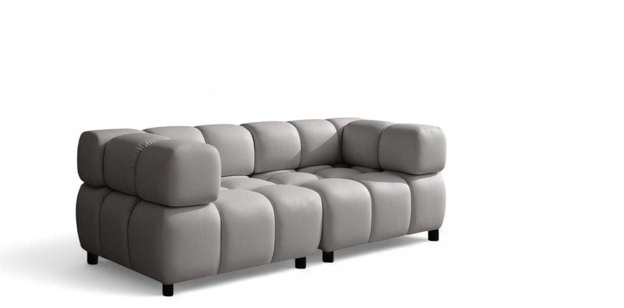 SOFA 2-sitzer Flow - Hellgrau, Holzwerkstoff/Textil (192/71/96cm) - Fun Möbel