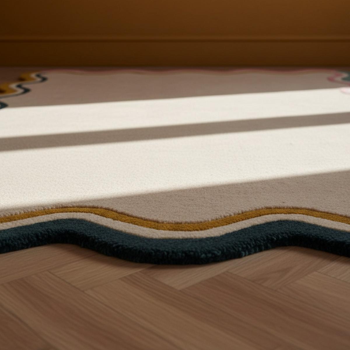WOLLTEPPICH WINCH, mit Bordüre, Beige, 160 x 230 cm - Beige, Textil (160/230cm) - KADIMA DESIGN