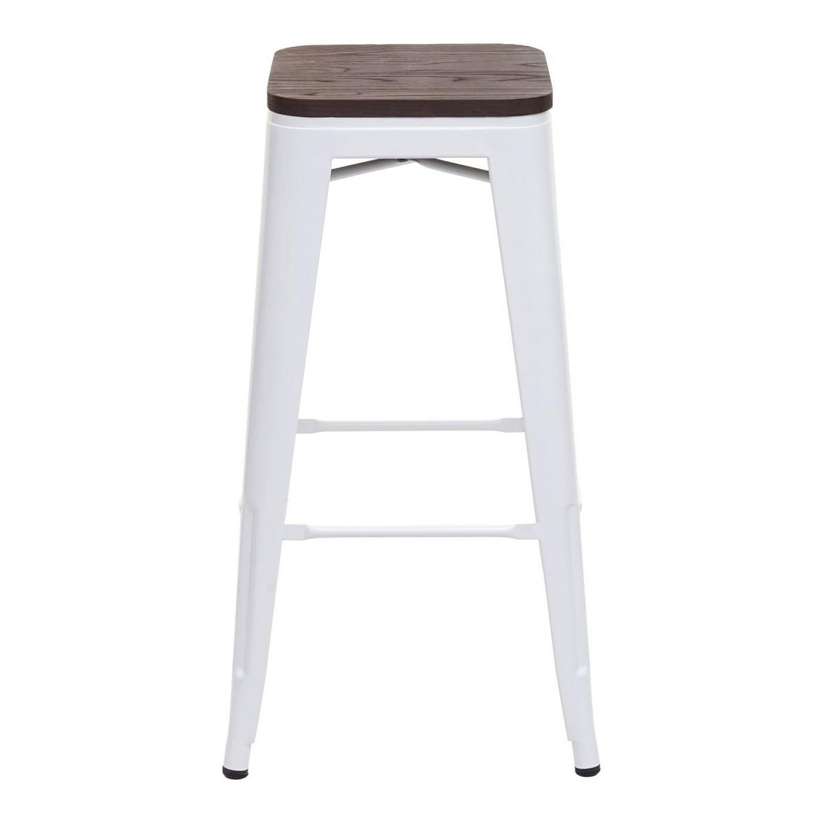 BARHOCKER METALL Weiß - Weiß, Holz (42/76/42cm) - MCW
