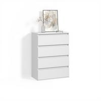 KOMMODE Garda Weiß 74 x 99.6 cm mit 4 Schubladen - Weiß, Holzwerkstoff (74/99.6/40cm) - Livinity®