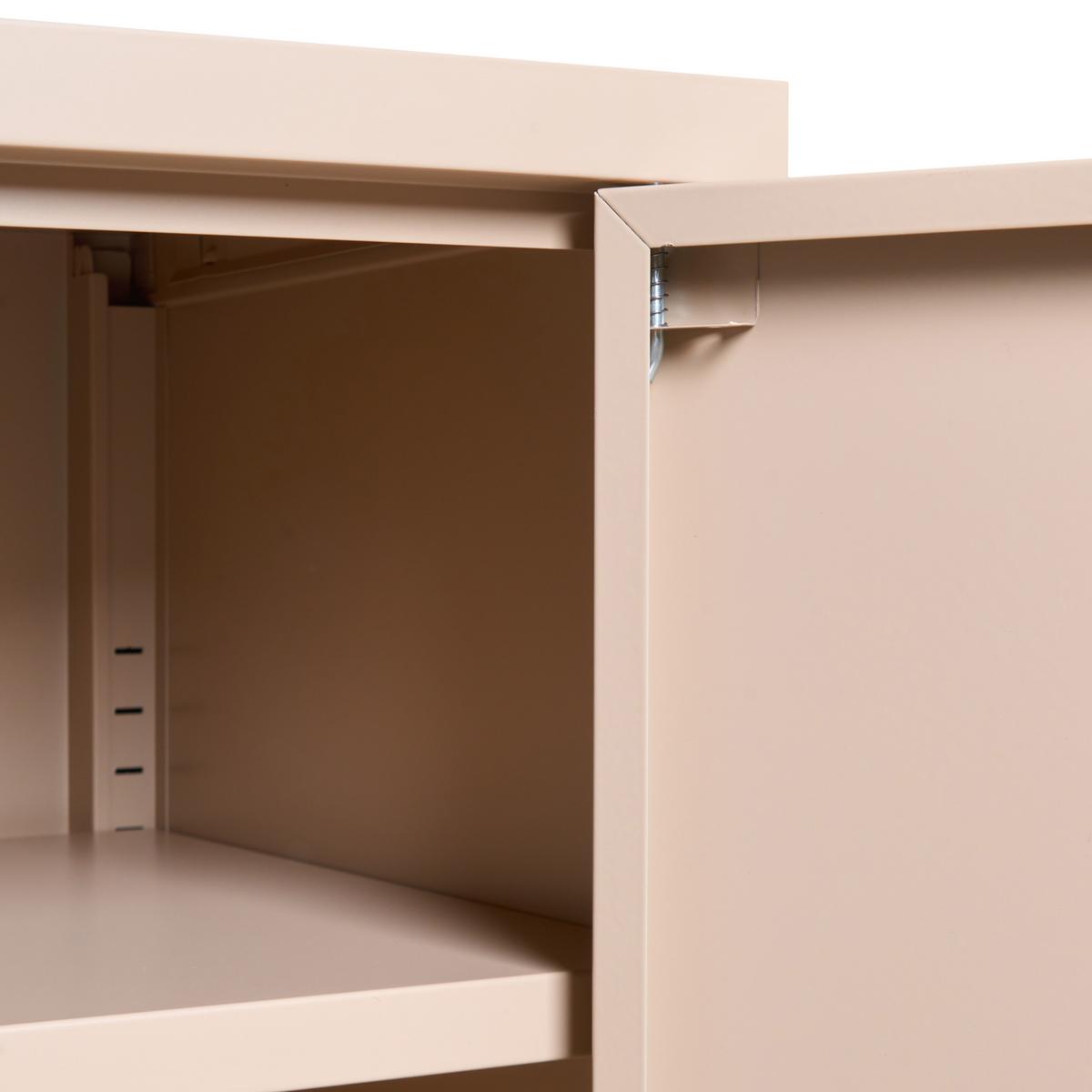 BÜROSCHRANK Metall Beige Huron - Beige, Metall (40/102/40cm) - Beliani