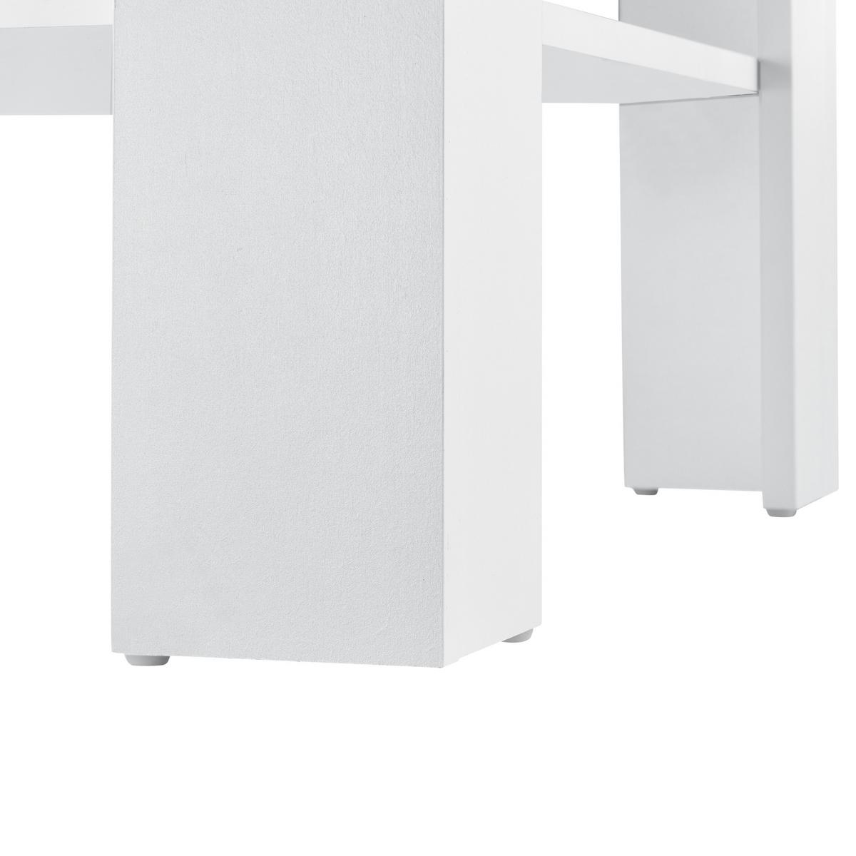 COUCHTISCH Aachen 60/60/40 - Dunkelgrau/Weiß, Holzwerkstoff (60/60/40cm) - [en.casa]