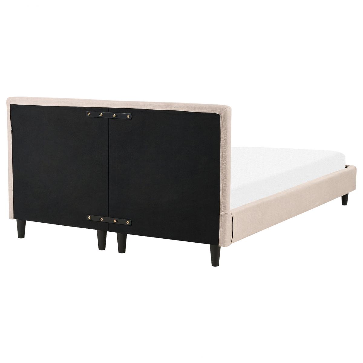 POLSTERBETT 140/200cm Sandbeige Fitou - Beige, Textil (140/200cm) - Beliani