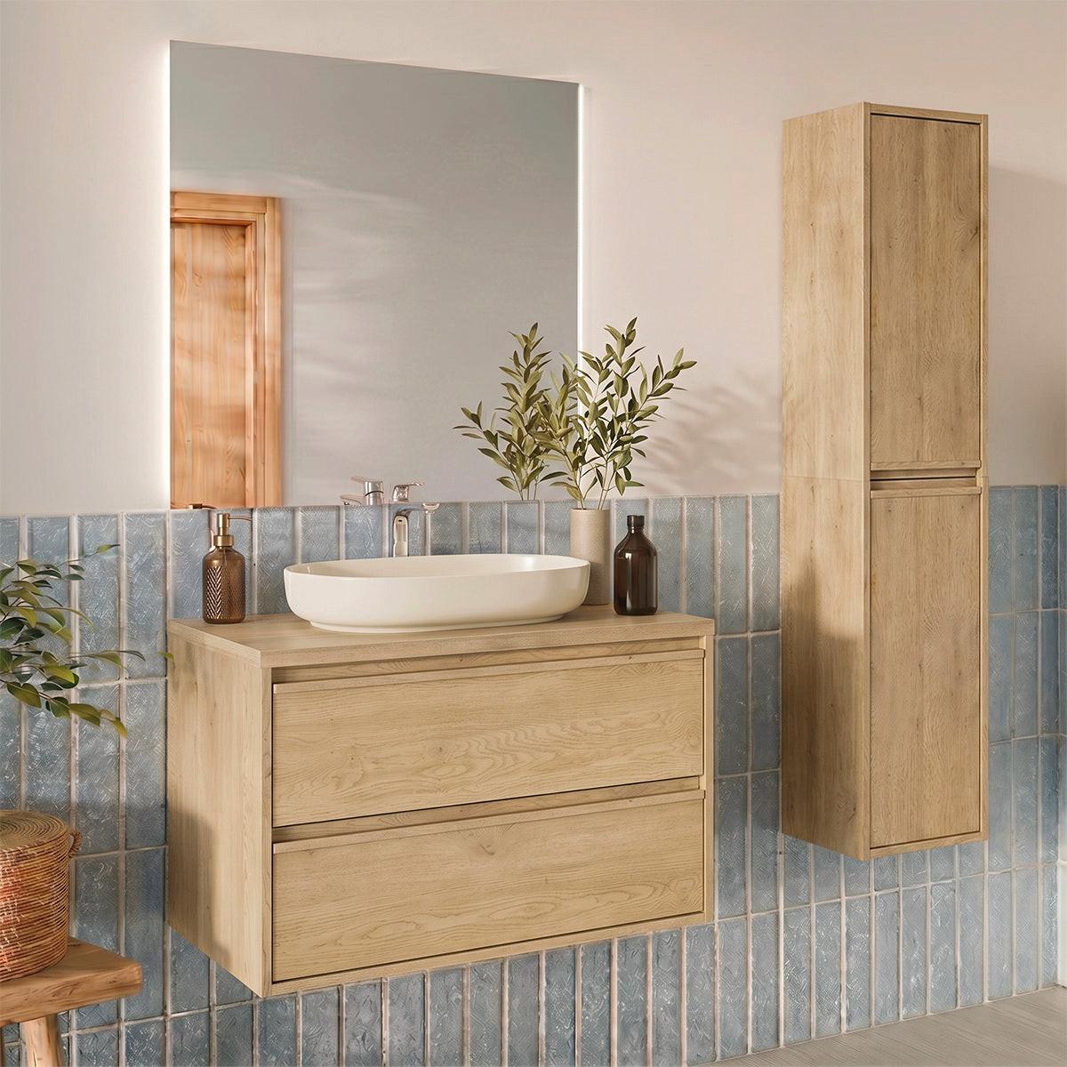 WASCHTISCHUNTERSCHRANK 80cm Holz - Braun, Holzwerkstoff (80/52.2/46cm) - Petits-meubles