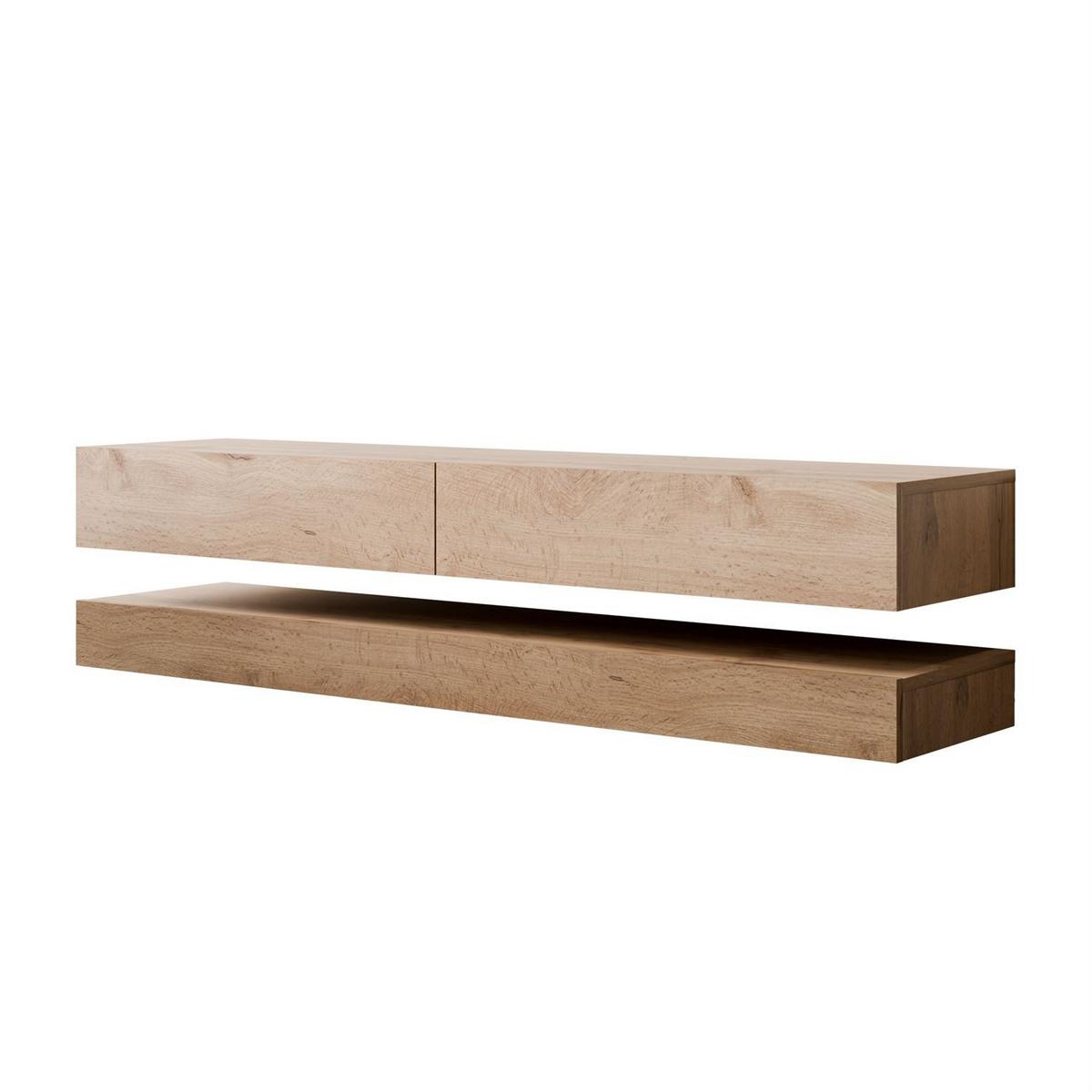 TV-RACK SKY 140 cm, Wotan Eiche - Eiche Wotan, Holzwerkstoff (140/25/34cm) - Lookway