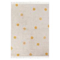KURZFLOR-TEPPICH Beige 140/200 cm Dardere - Beige/Gelb, Textil (140/200cm) - Beliani