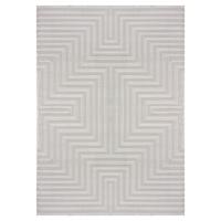 TEPPICH Kurzflor ILLER in Silber, mit 3D-Design, 120 x 170 cm - Silberfarben, Textil (170/120cm) - KADIMA DESIGN