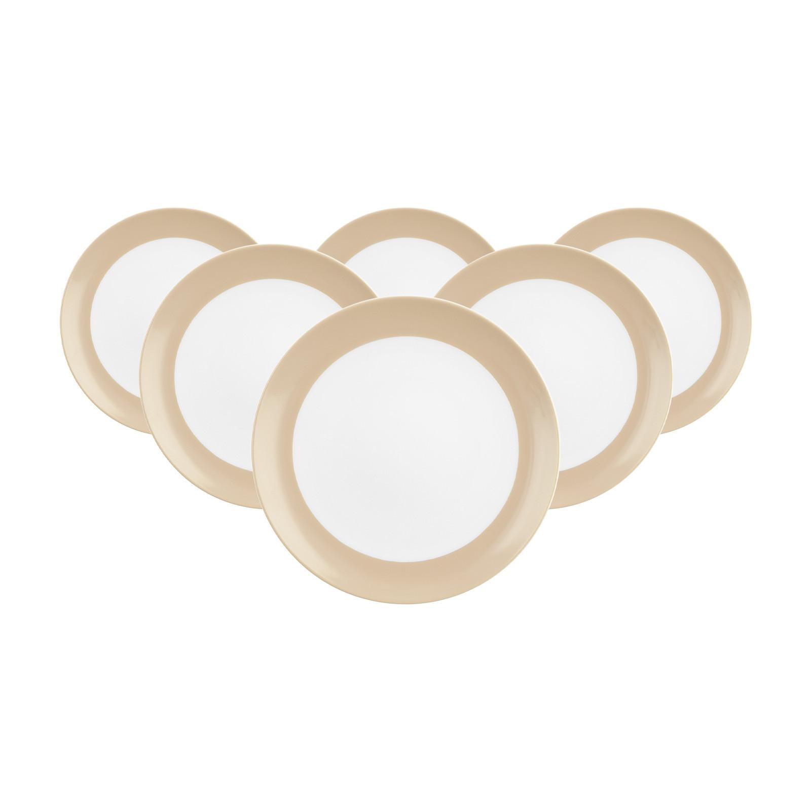 BROTTELLER Liberty Pure Colors Dusty Beige ø 17,5 cm 6er Set - Beige, Keramik (17.7cm) - Seltmann Weiden