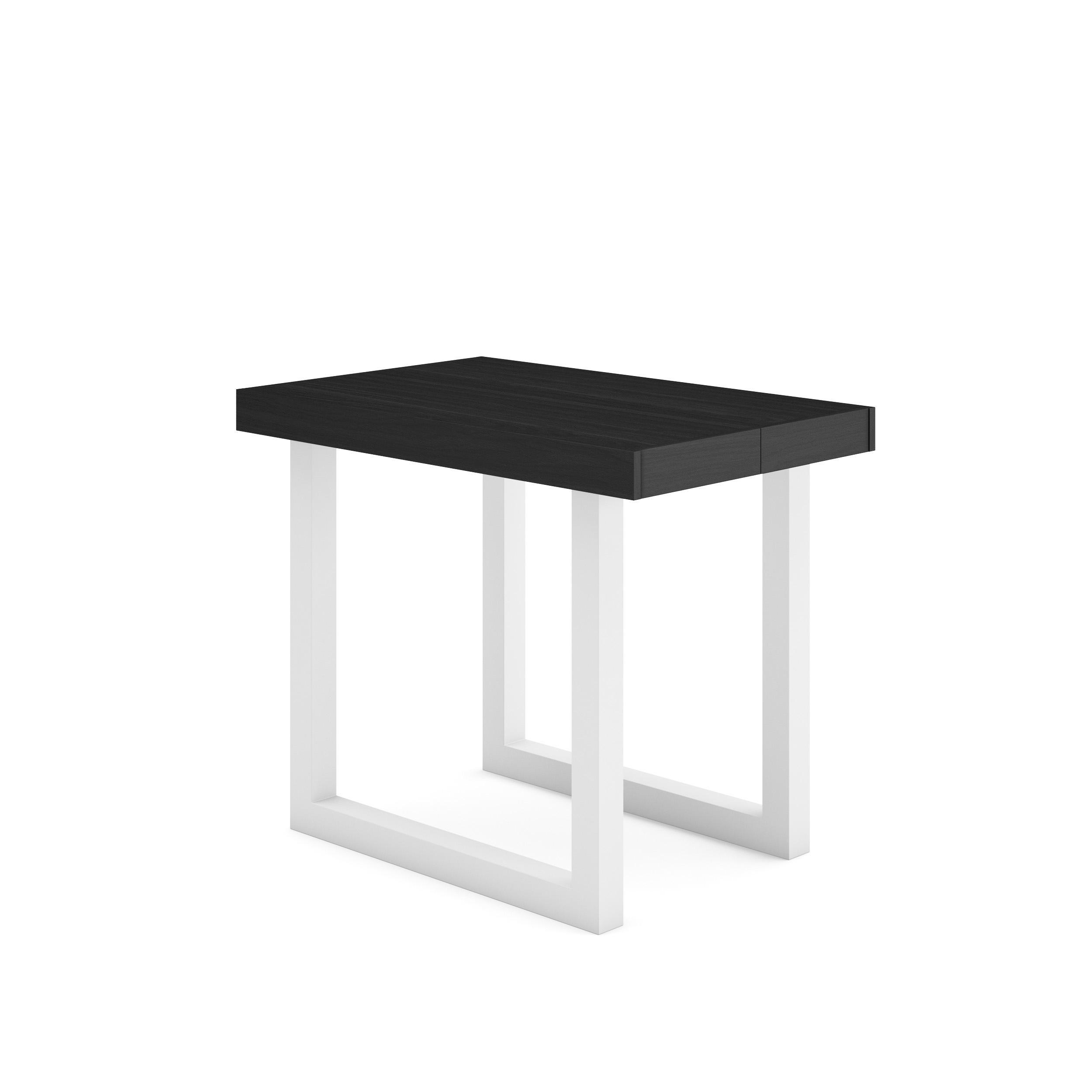 KONSOLENTISCH ausziehbar 58 bis 180cm, für 8 Gäste, schwarz, 90/58/73cm - Schwarz, Holzwerkstoff (90/180/73cm) - Skraut Home