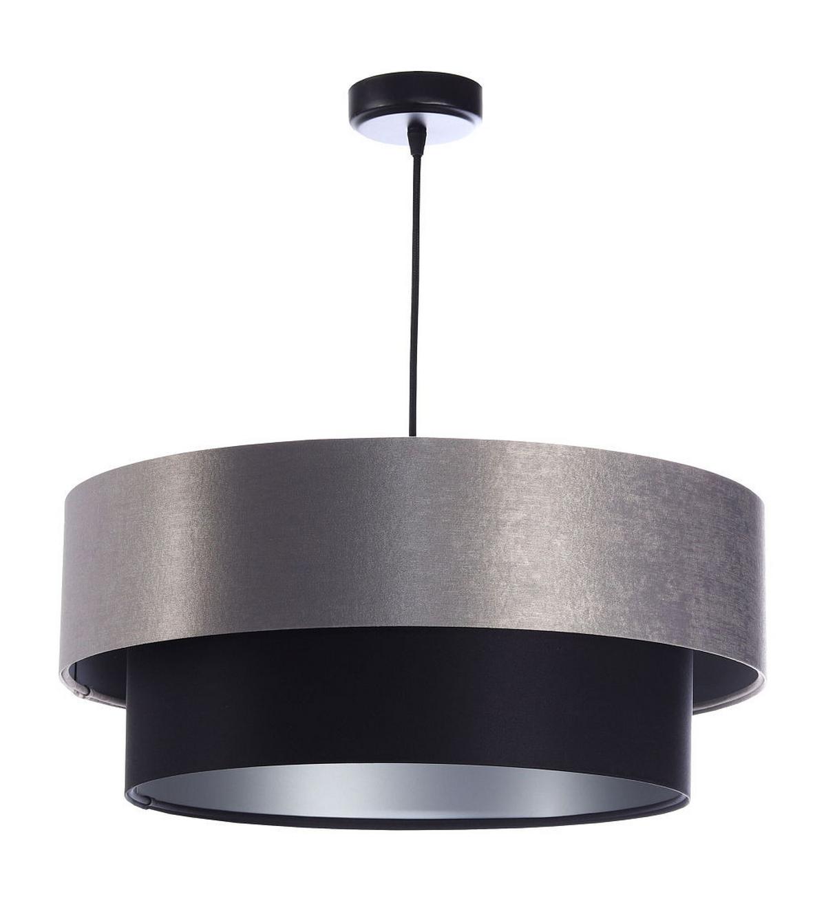 HÄNGELEUCHTE Grau 50/20 cm - Schwarz/Grau, Kunststoff (50/1/20cm) - ONZENO