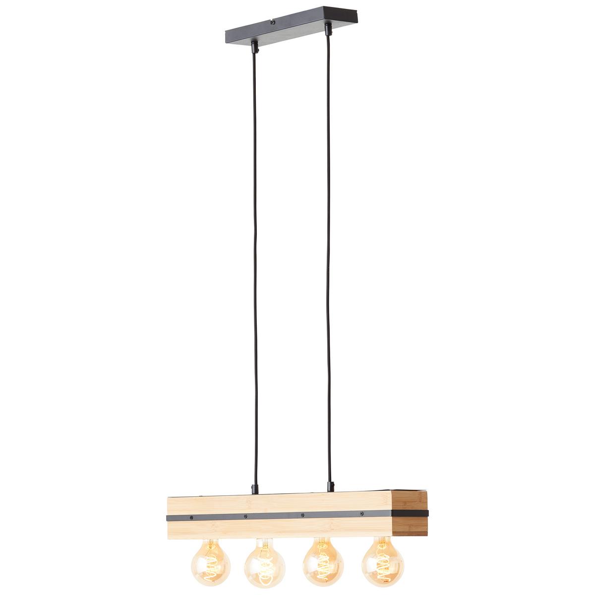 PENDELLEUCHTE Benny 99685/76 - Schwarz, Metall (60/60/120cm) - Brilliant
