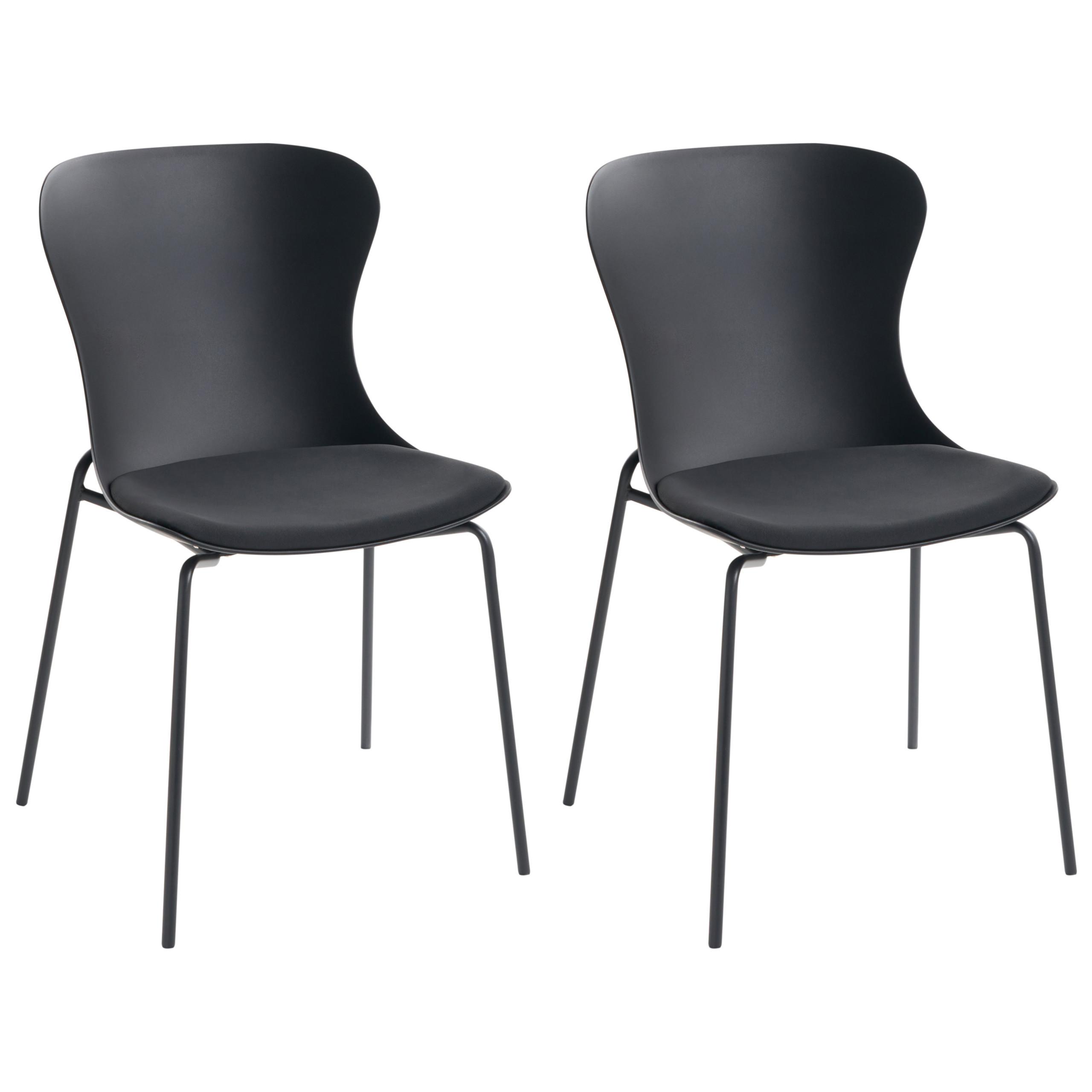 ESSZIMMERSTUHL 2er-Set Schwarz Pitsburg - Schwarz, Kunststoff (49/84/52cm) - Beliani