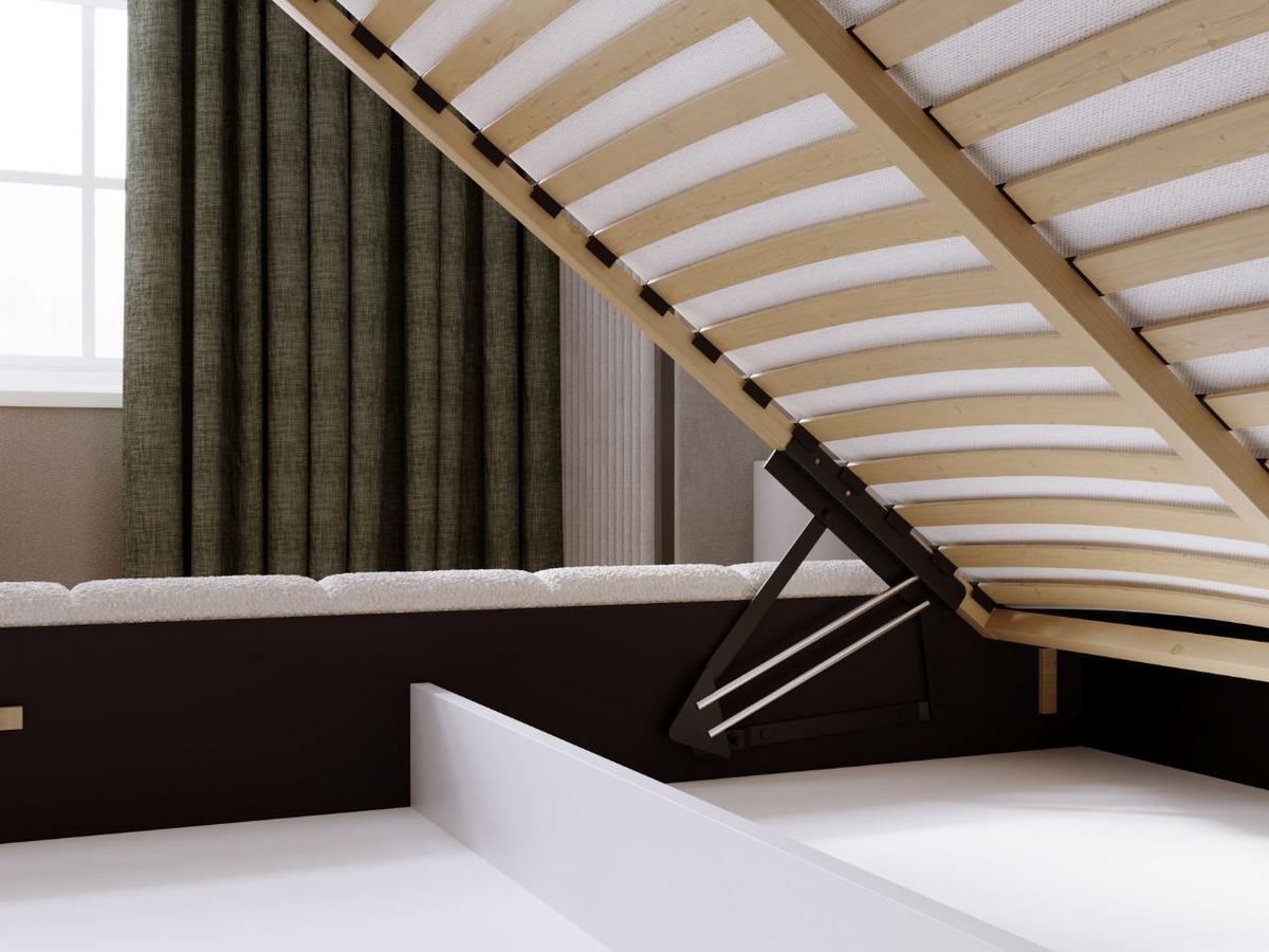 POLSTERBETT Orio 180x200 Beige - Beige, Textil (180/200cm) - Graingold