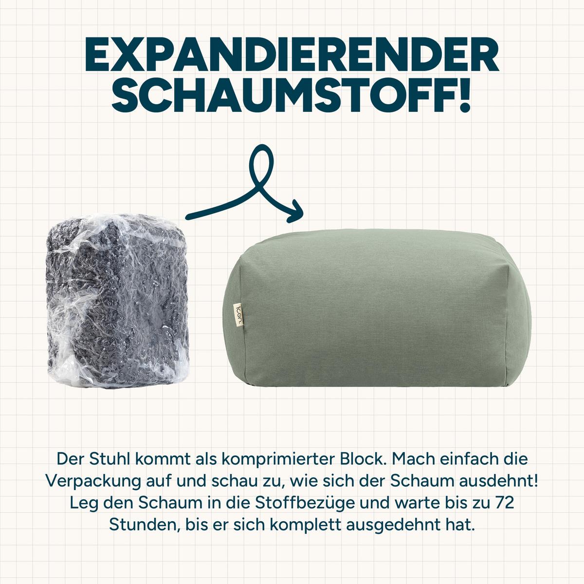 SITZSACK-SOFA Sitzpouf - Grün, Textil (95/46/100cm) - icon