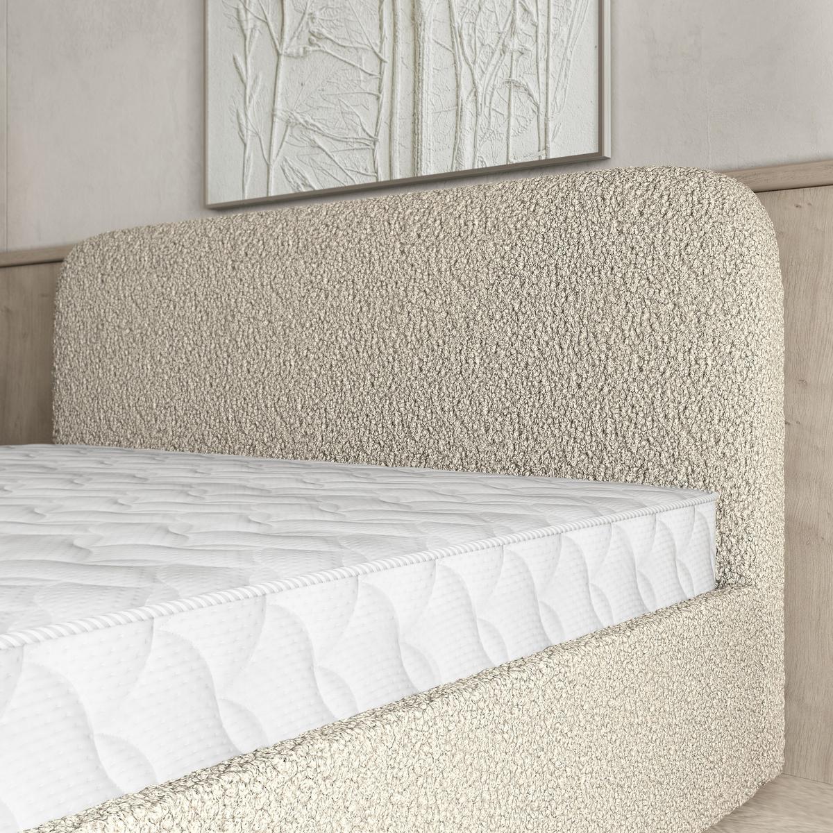 POLSTERBETT RENIVE 140x200 cm mit Bettkästen - Beige - Beige, Holz (140/200cm) - MASSENO