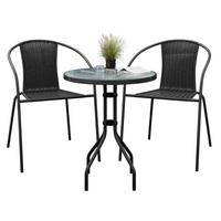 DINING LOUNGESET SIDE Gartenmöbelset aus Polyrattan - Grau, Kunststoff - Lookway