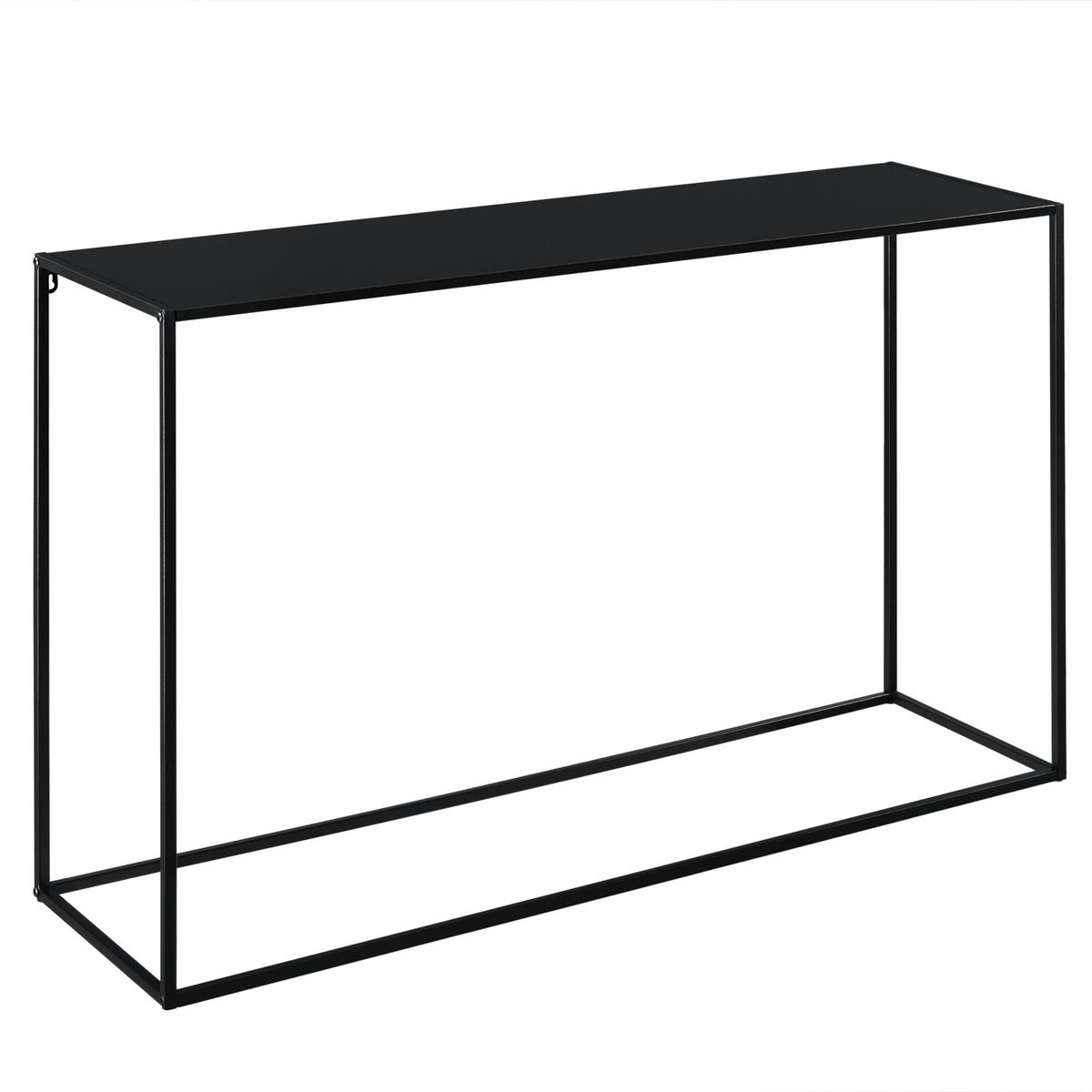 KONSOLENTISCH Turia - Schwarz, Metall (32/115/74cm) - [en.casa]