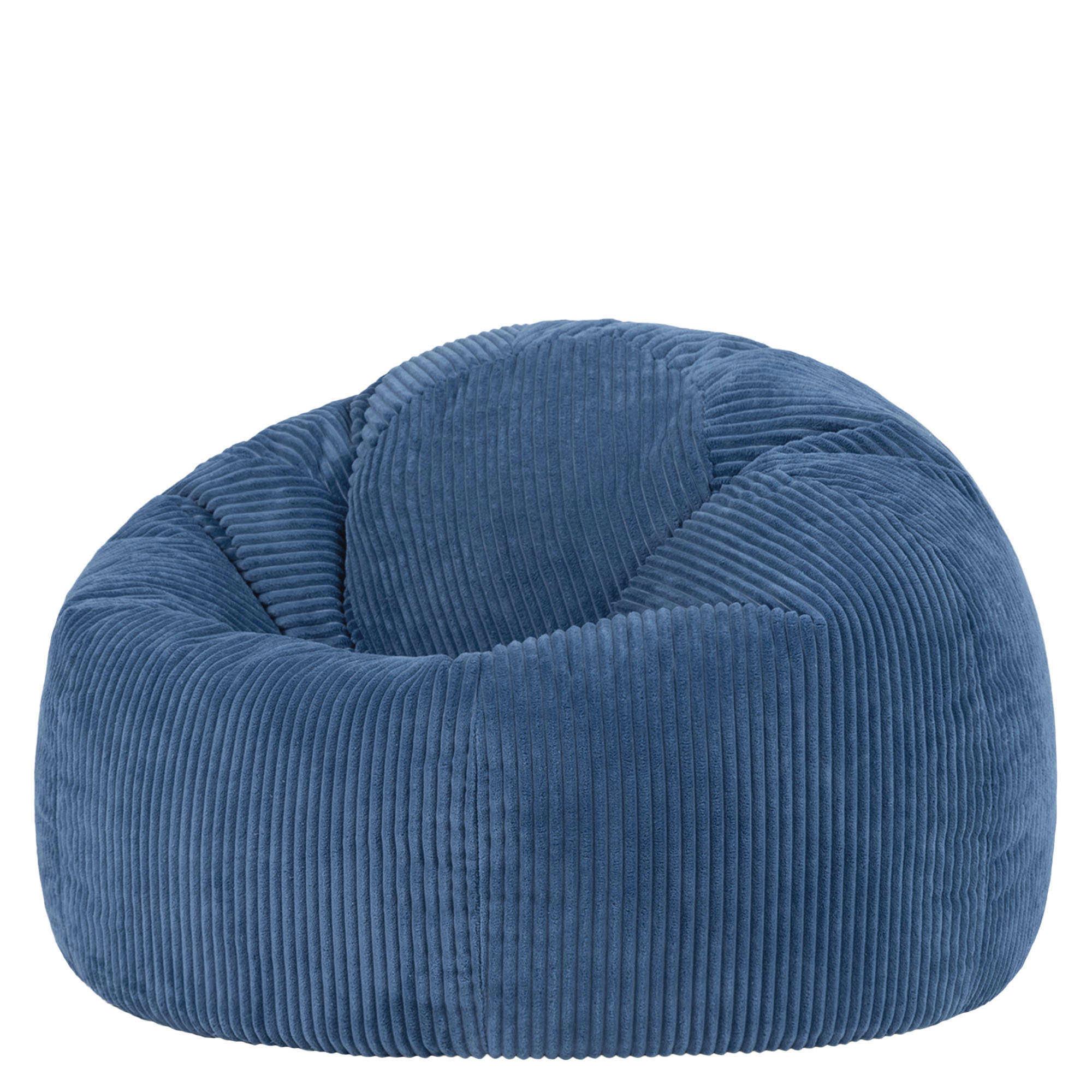 SITZSACK Klassisch Kingston, Cord - Blau, Textil (85/50/85cm) - icon