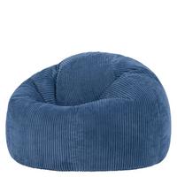 SITZSACK Klassisch Kingston, Cord - Blau, Textil (85/50/85cm) - icon