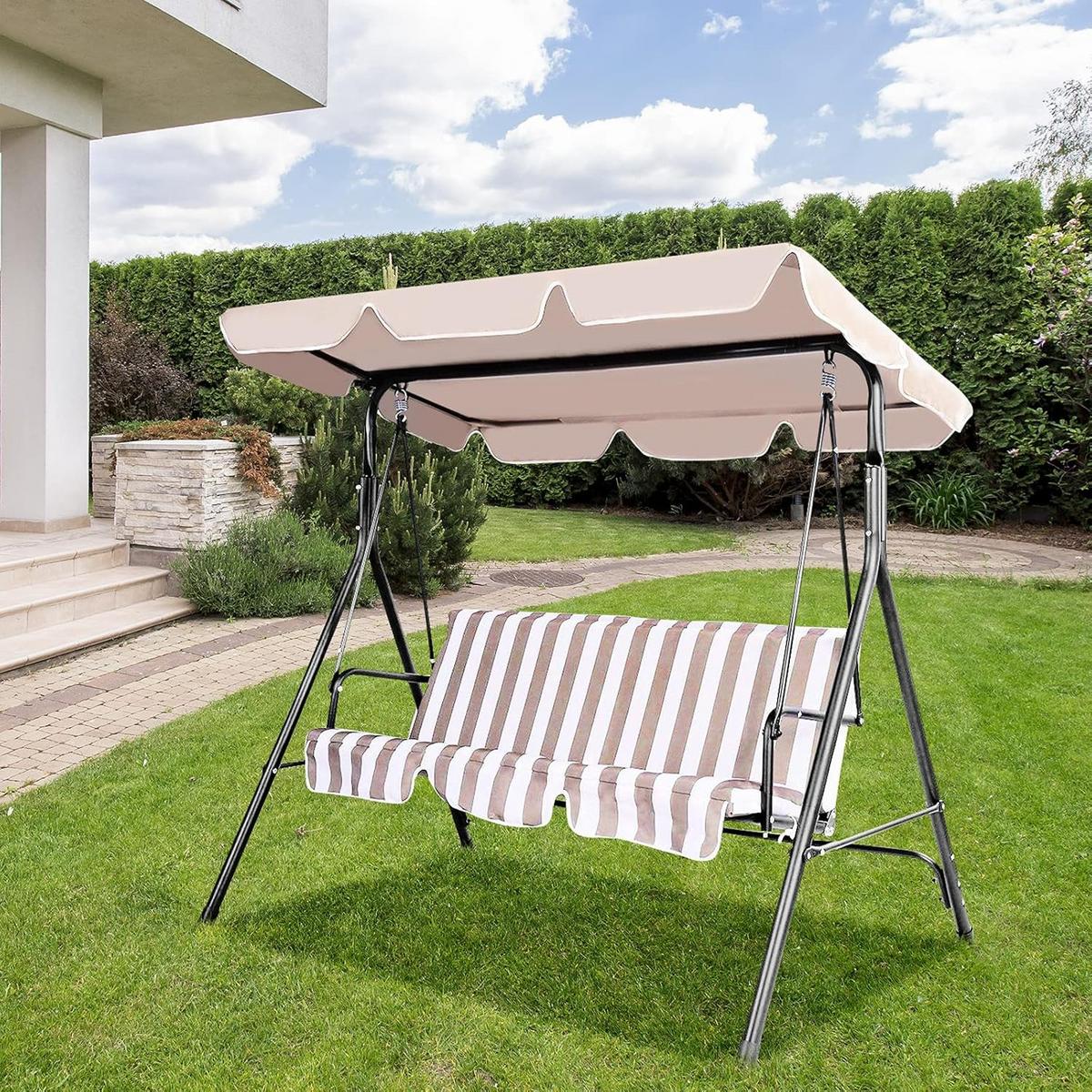 SONNENDACH Ersatzdach Beige - Beige, Kunststoff (191/1/132cm) - COSTWAY