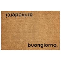 FUSSMATTE Naturfarben 60/90 cm Schriftzug Kokosfasern Labo - Naturfarben, Textil (60/90cm) - Beliani