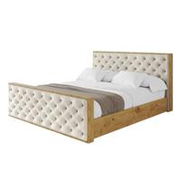 POLSTERBETT mit Bettkasten, Fußteil und Lattenrost, Boxbett mit Matratze H3/H4 - ENZO3-Z 180x200 Beige - Beige, Holzwerkstoff/Textil (180/200cm) - ALTDECOR