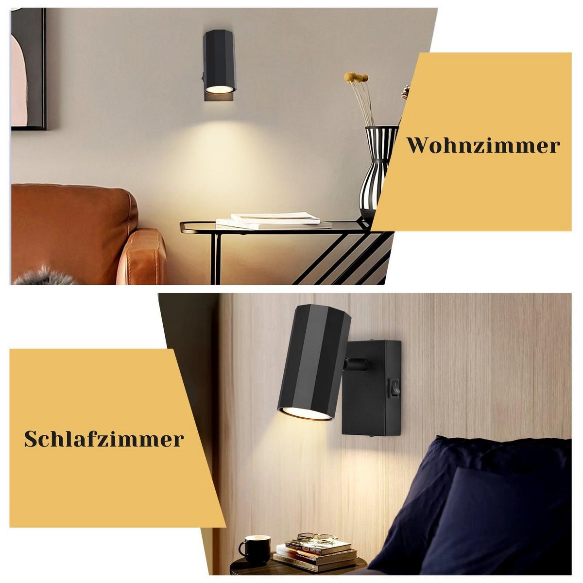 DECKENSTRAHLER Inga 1-flammig 10/11/3 cm - Schwarz, Metall (10/11/3cm) - Nettlife