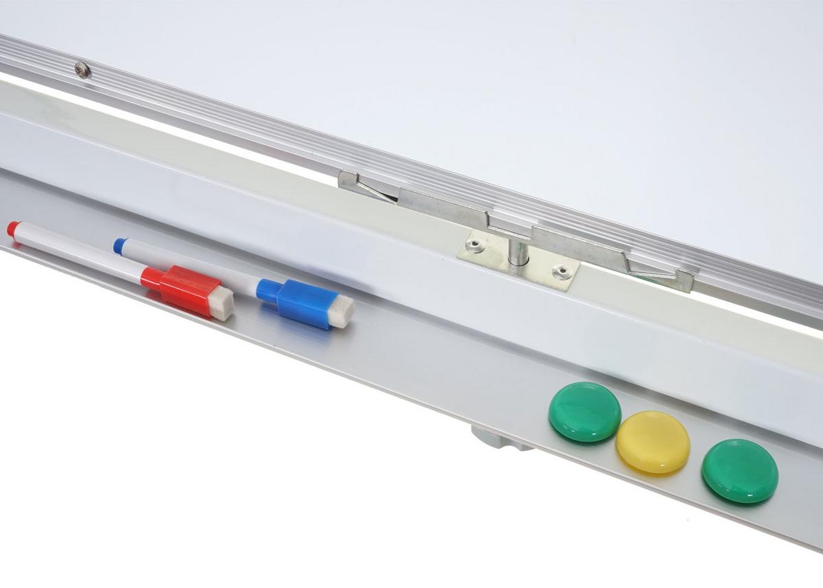 WHITEBOARD Weiß - Weiß, Metall (160/186/50cm) - MCW