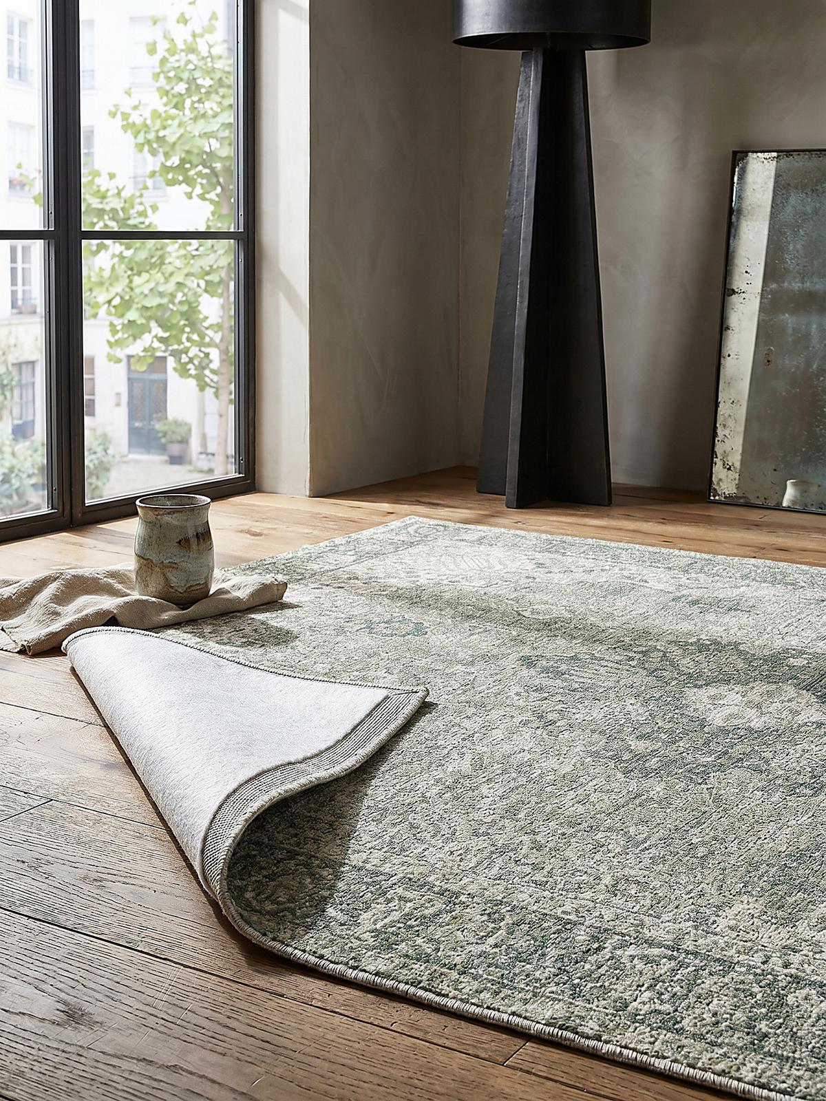 TEPPICH COQUET, im Vintage-Stil, Grün, 200 x 290 cm - Grün, Textil (290/200cm) - KADIMA DESIGN