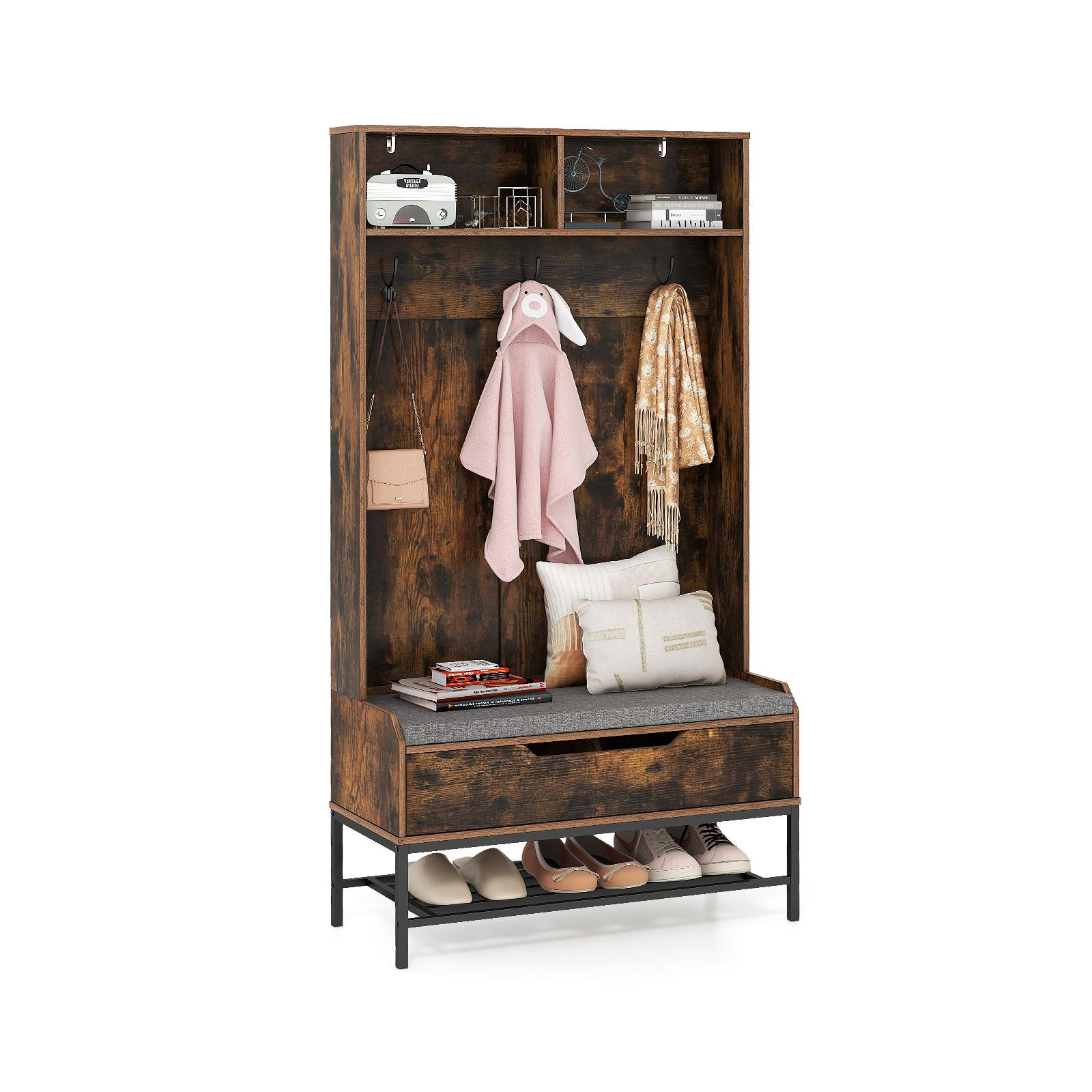 GARDEROBENSTÄNDER Braun - Braun, Holz (90/170/38.5cm) - COSTWAY