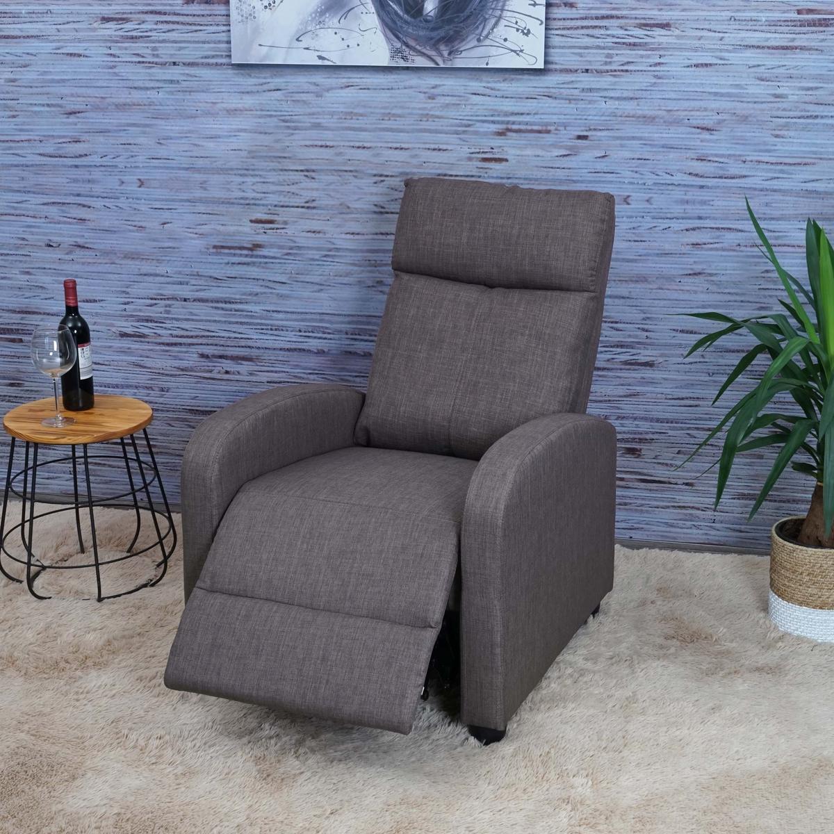 RELAXSESSEL Grau, Braun - Braun/Grau, Textil (67/102/90cm) - MCW