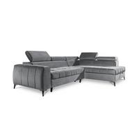 ECKSOFA Schlafsofa Agnesa In Salvador - Grau, Holzwerkstoff/Textil (275/200cm) - Fun Möbel