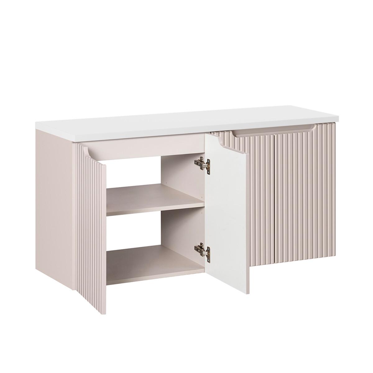 WASCHTISCHUNTERSCHRANK 120cm Riva Kaschmir - Beige, Holzwerkstoff (120/57/40cm) - Petits-meubles