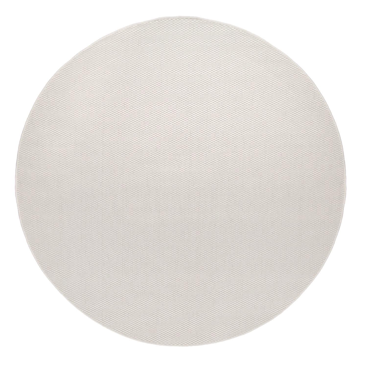 FLACHWEBTEPPICH, einfarbig, aus Polypropylen, Creme, Ø 80 cm - Beige, Textil (80/80cm) - KADIMA DESIGN