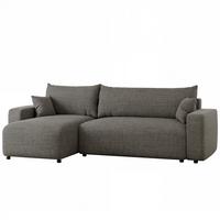 ECKSOFA Luna Mit Schlaffunktion - Grau, Holzwerkstoff/Textil (248/145cm) - Fun Möbel