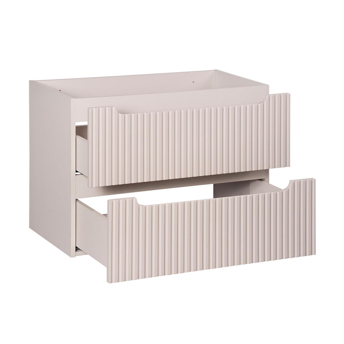 WASCHTISCH 80cm Riva Kaschmir - Beige, Holzwerkstoff (80/57/40cm) - Petits-meubles