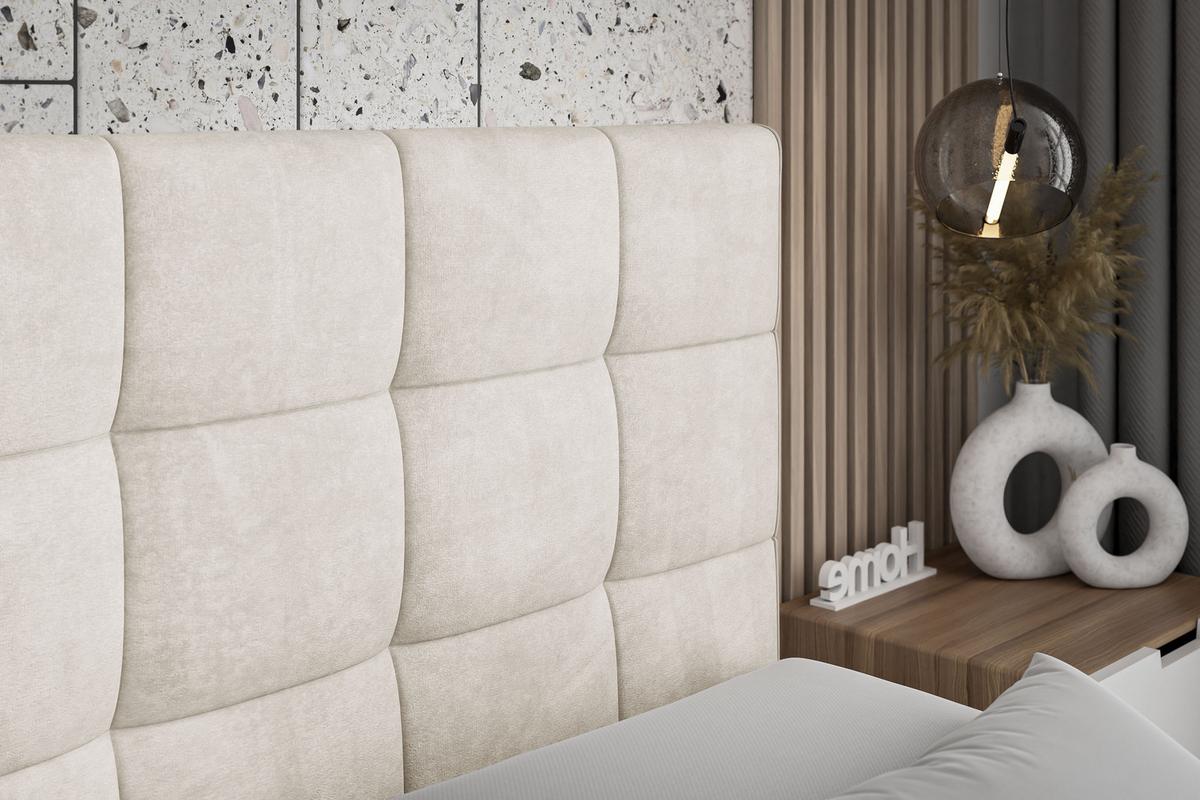 BOXSPRINGBETT APO-Z KING - 180 x 200 - H3/H4 - Ecru - Beige, Holzwerkstoff (180/200cm) - ALTDECOR
