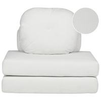 1-SITZER BODENSOFA Cord weiß mit Schlaffunktion Olden - Weiß, Textil (81/54/91cm) - Beliani