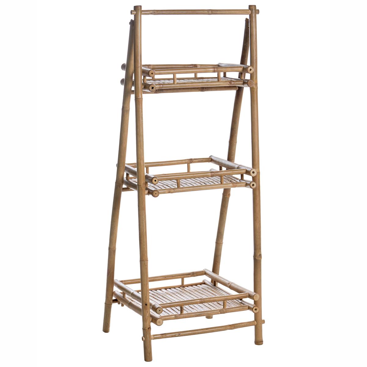REGAL Bambus Naturfarben Epuyen - Naturfarben, Holz (57/145/50cm) - Beliani