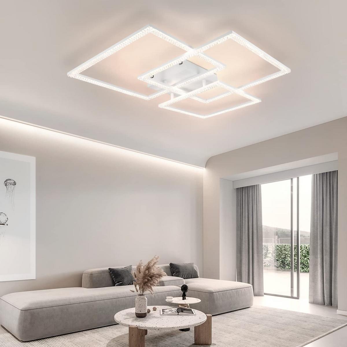 LED-DECKENLEUCHTE Brenntod 60.0/8.0/75.0 cm - Weiß, Metall (75/60/8cm) - ZMH