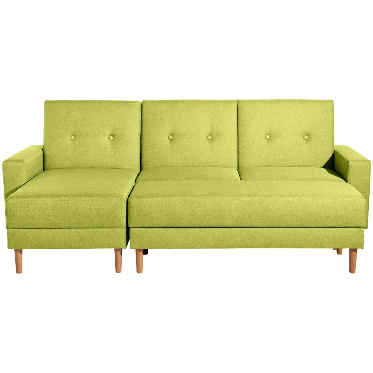 FUNKTIONSSOFA mit Hocker Kattie Flachgewebe apfel - Apfelbaumfarben, Kunststoff (144/230cm) - 58aufmkessel