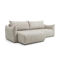 ECKSOFA Ontario Mit Schlaffunktion - Weiß, Holzwerkstoff/Textil (154/260cm) - Fun Möbel