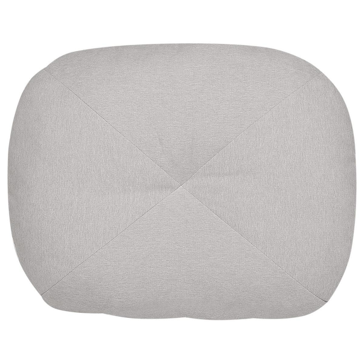 1-SITZER BODENSOFA Stoff hellgrau mit Schlaffunktion Olden - Grau, Textil (81/54/91cm) - Beliani