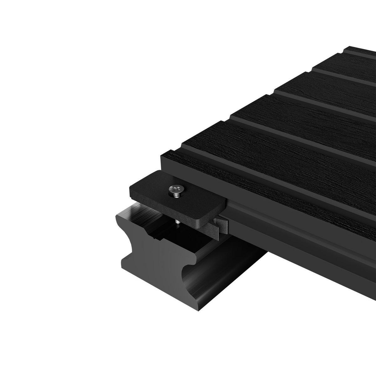 TERRASSENDIELEN WPC Anthrazit 2 m² - Anthrazit, Kunststoff (220/14.6/2.5cm) - Juskys