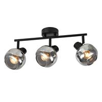 DECKENSTRAHLER Cottbus 3-flammig 38.5/11/19.5 cm - Schwarz, Metall (38.5/11/19.5cm) - Nettlife