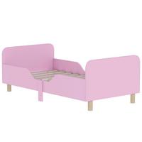 KINDERBETT MDF Kiefernholz Rosa - Rosa/Naturfarben, Holzwerkstoff (70/140cm) - AIYAPLAY