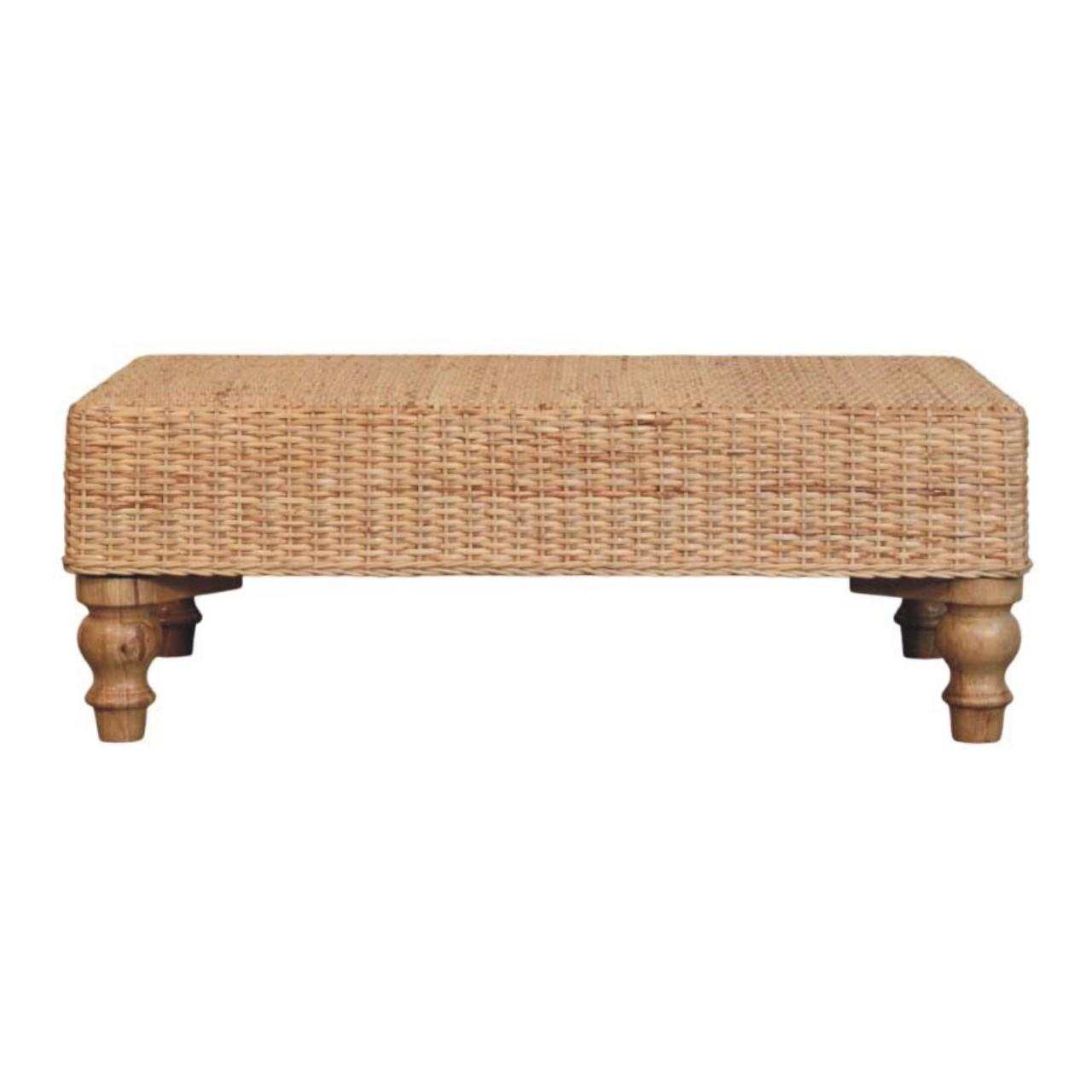 COUCHTISCH Regency Woven - Braun, Holz (56/86/31cm) - Artisan Furniture